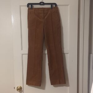 J Crew Brown Women's Straight Leg Corduroy Pants Size 0P In City Fit